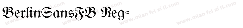 BerlinSansFB Reg字体转换